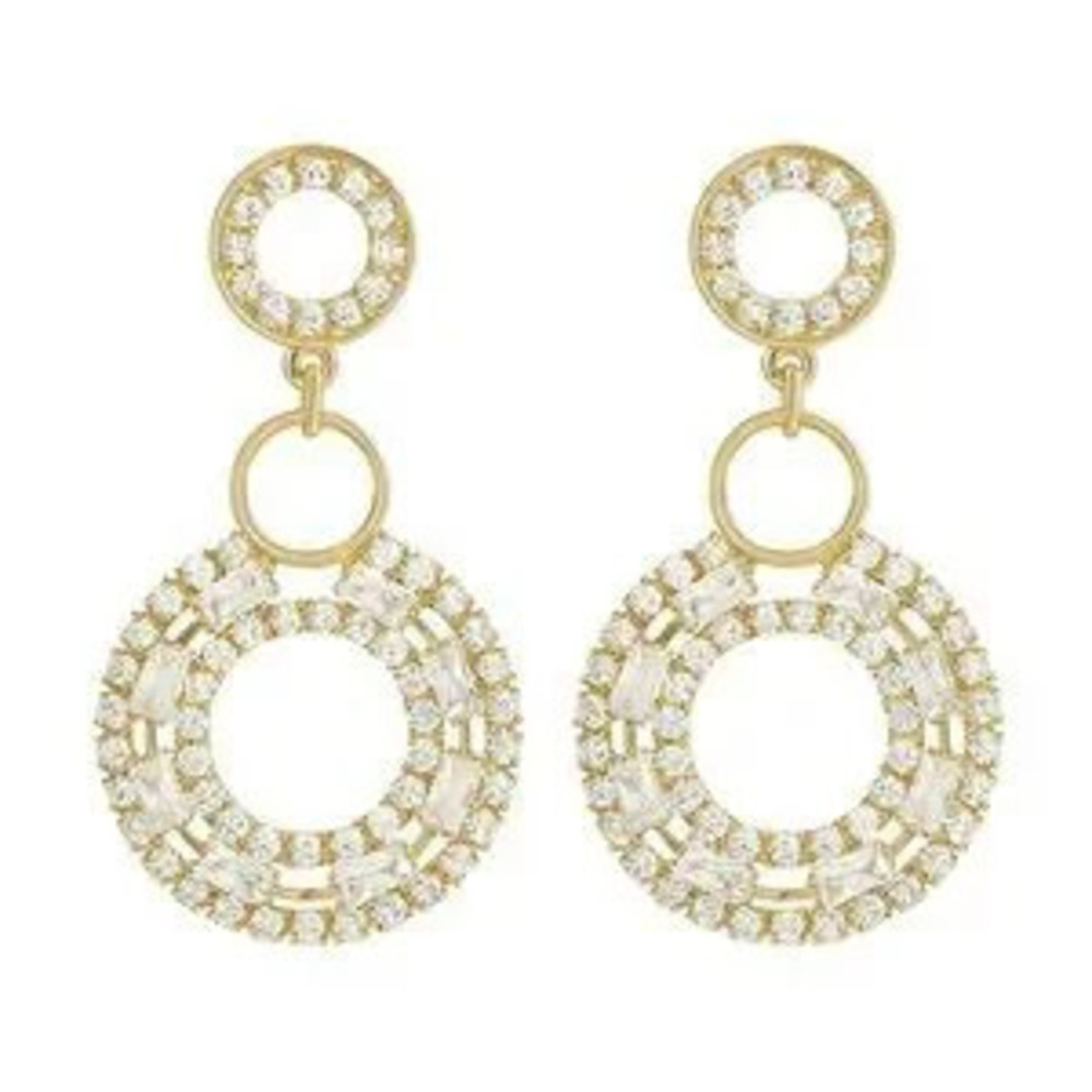 Elegant Gold Circle Drop Earrings